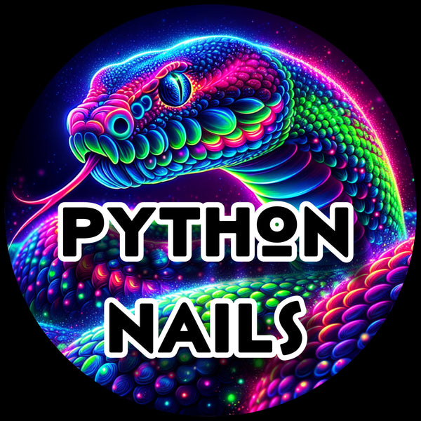 python nails snake logo